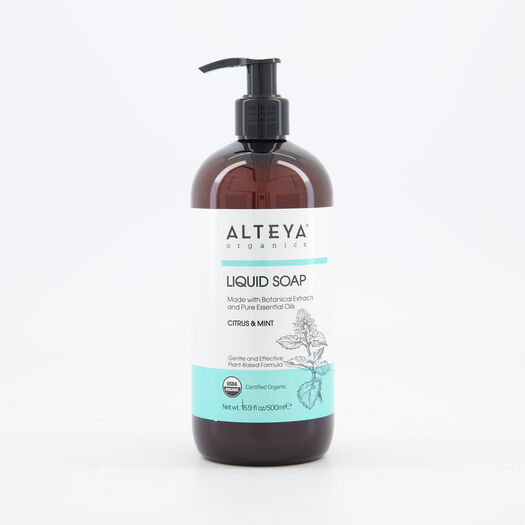Organic Liquid Soap Citrus & Mint 500ml - Image 1 - please select to enlarge image