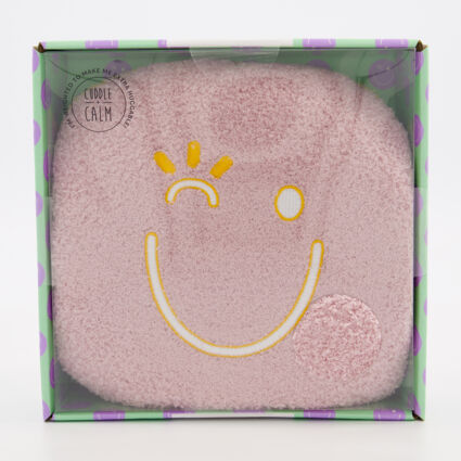 Lavender Smiley Huggable Cushion 1kg - Image 1 - please select to enlarge image