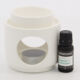 White Essential Oil Burner 11x9cm - Image 1 - please select to enlarge image