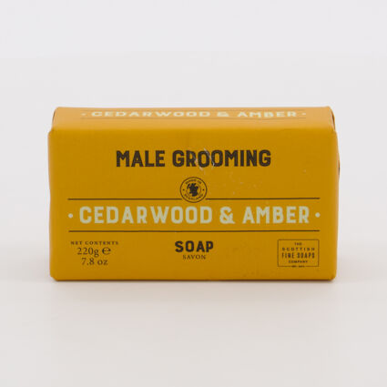 Cedarwood & Amber Soap 220g - Image 1 - please select to enlarge image