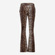 Brown & Black Leopard Patterned Velour Joggers - Image 3 - please select to enlarge image