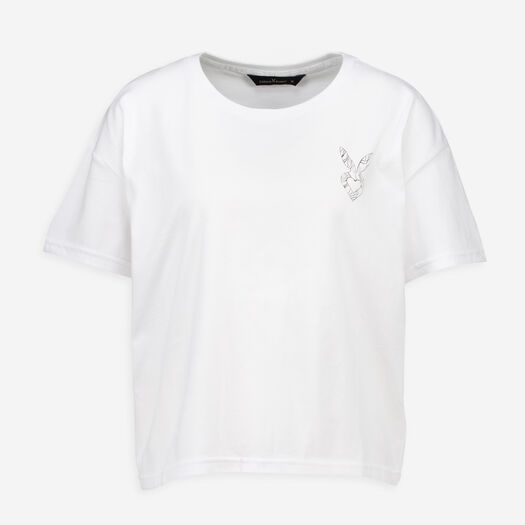 Weißes T-Shirt mit Logo - Bild 1 - bitte auswählen, um das Bild zu vergrößern