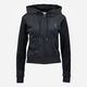 Black Diamante Embellished Velour Hoodie - Image 1 - please select to enlarge image