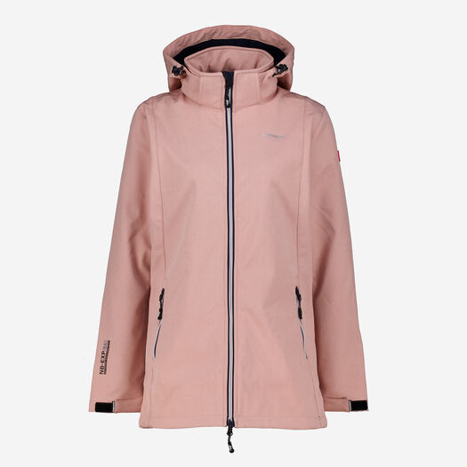 Rosafarbene Softshell Ronda Jacke mit Melange-Muster - Bild 1 - bitte auswählen, um das Bild zu vergrößern