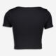 Black Ribbed Crop Top - Image 2 - please select to enlarge image