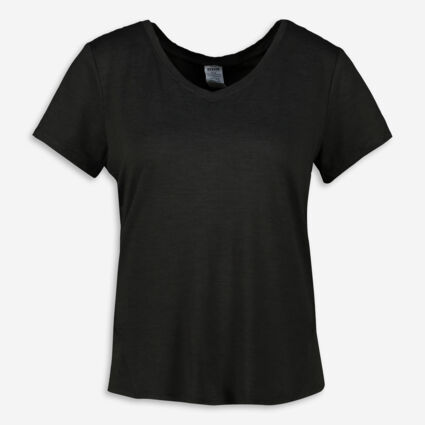 Grey Slub V Neck T Shirt - Image 1 - please select to enlarge image