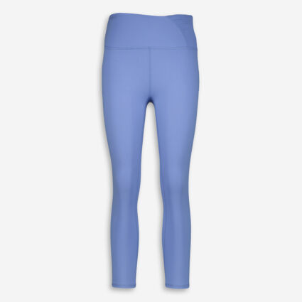 Blue Ruched Leggings - Image 1 - please select to enlarge image