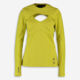Green Cutout Design Long Sleeve Top  - Image 1 - please select to enlarge image