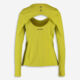 Green Cutout Design Long Sleeve Top  - Image 2 - please select to enlarge image