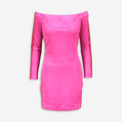 Pink Velvet Mini Dress  - Image 1 - please select to enlarge image
