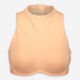 Coral High Neck Crop Top - Image 1 - please select to enlarge image