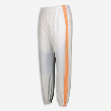 White Branded Tracksuit Bottoms - Image 1 - please select to enlarge image