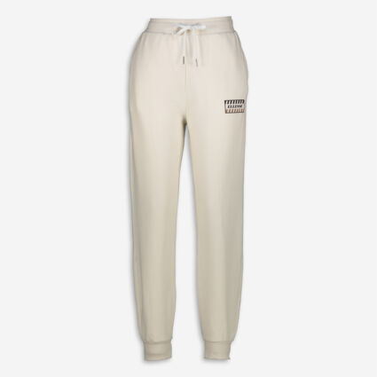 Ecru Cuffed Joggers - Image 1 - please select to enlarge image