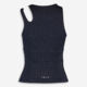 Navy Cut Out Shoulder Sports Top - Image 2 - please select to enlarge image