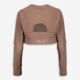 Brown Keyhole Sports Crop Top - Image 2 - please select to enlarge image