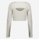 Grey 2 Piece Ribbed Long Sleeve Top  - Image 2 - please select to enlarge image