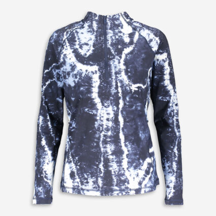 Navy & White Tie Dye Sports Top - Image 1 - please select to enlarge image