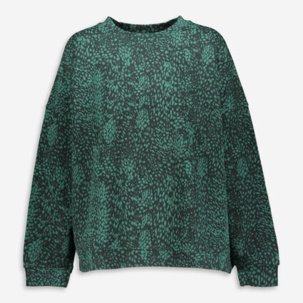 Green Animal Pattern Active Sweatshirt - Image 1 - please select to enlarge image