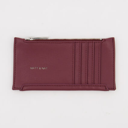 Maroon Zip Purse  - Image 1 - please select to enlarge image