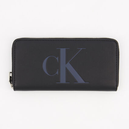 Black Branded Purse  - Image 1 - please select to enlarge image