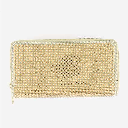 Gold Tone Zip Round Purse - Image 1 - please select to enlarge image