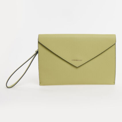 Green Ophelia Envelope Clutch Bag - Image 1 - please select to enlarge image