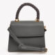 Grey Beaded Handle Grab Bag - Image 1 - please select to enlarge image