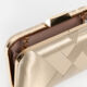 Gold Satin Stripe Clutch Bag  - Image 3 - please select to enlarge image