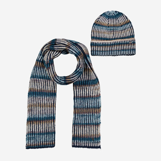 Multicolour Knit Hat & Scarf Set - Image 1 - please select to enlarge image