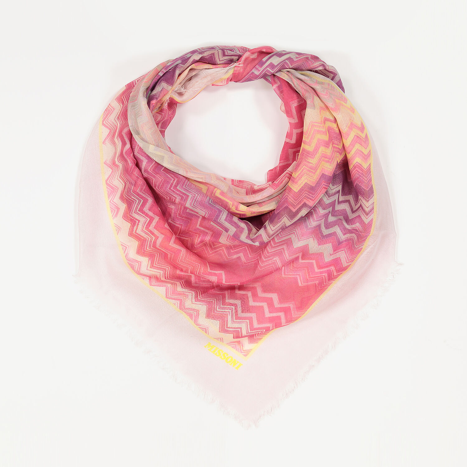 Silk Scarf Tk Maxx Scarf Ladies Pink Zig Zag Patterned Scarf TK