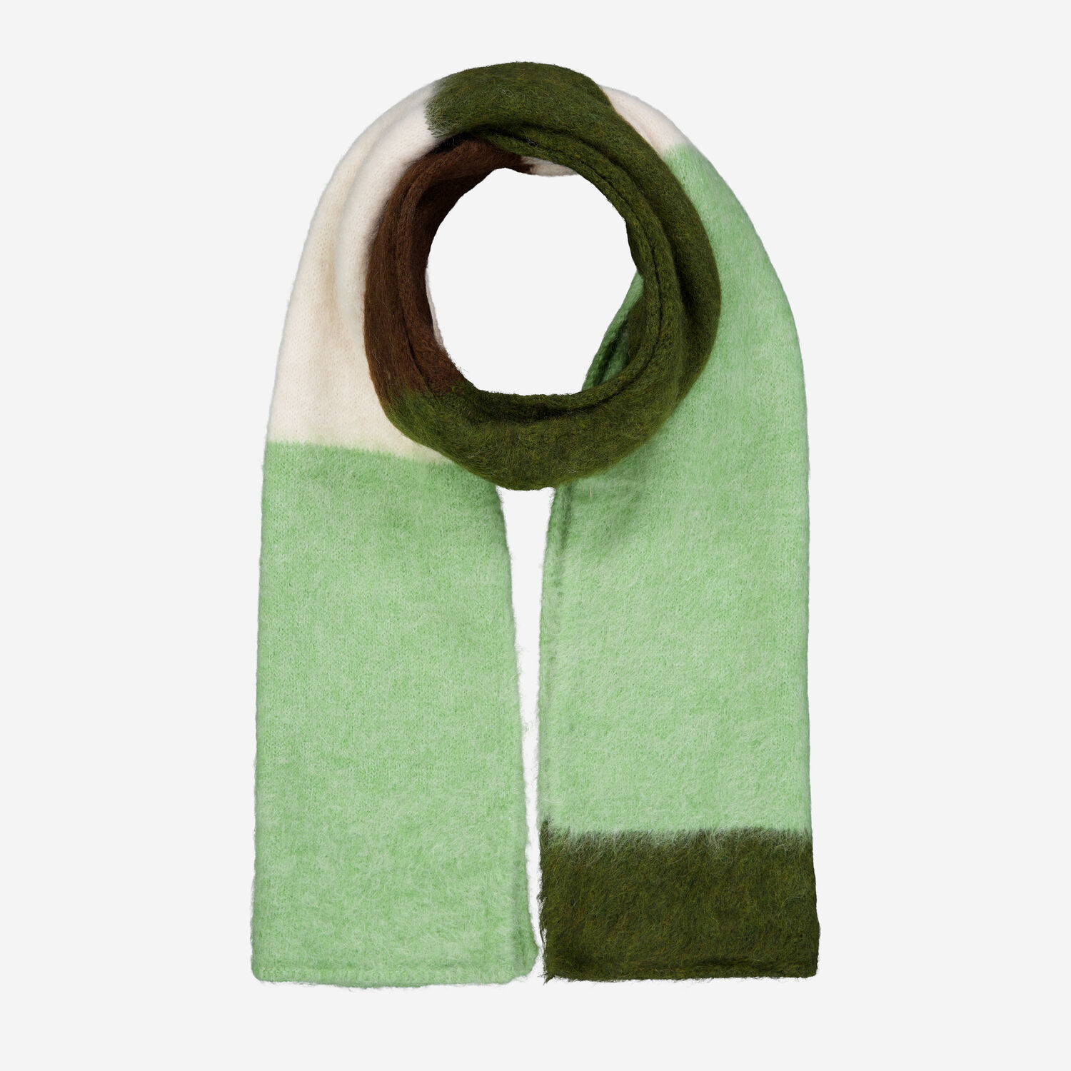Green Stripe Knitted Scarf 35x200cm TK Maxx UK