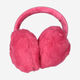 Hot Pink Rhinestone Plush Earmuffs  - Image 1 - please select to enlarge image