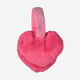 Hot Pink Rhinestone Plush Earmuffs  - Image 2 - please select to enlarge image