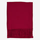 Wine Fringe Scarf 106x84cm - Image 2 - please select to enlarge image