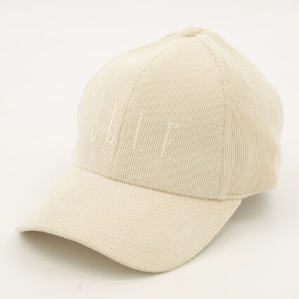 Cream Baby Cord Baseball Cap - Image 1 - please select to enlarge image