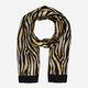 Brown & Black Zebra Patterned Scarf  - Image 1 - please select to enlarge image