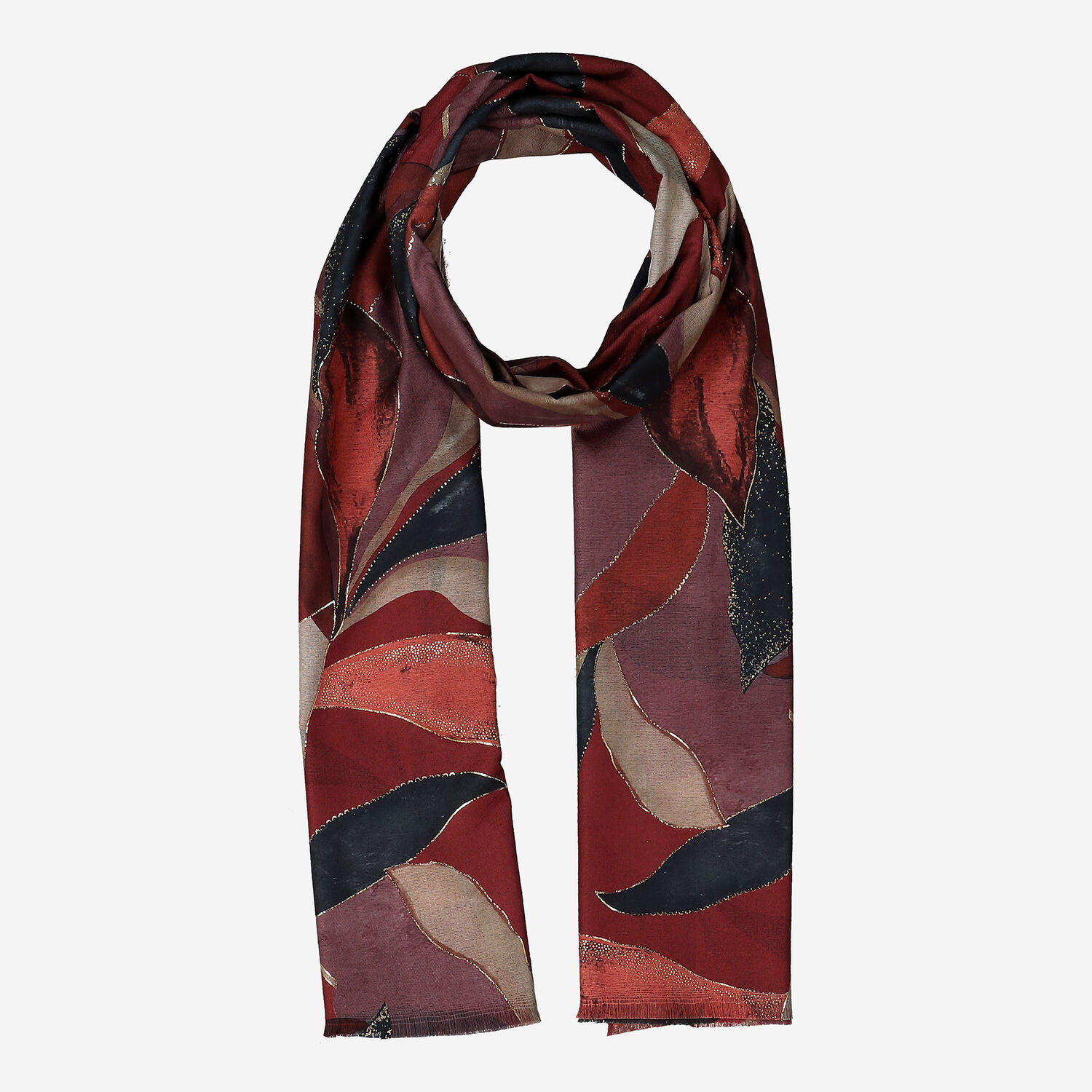Red Patterned Scarf TK Maxx UK - Main Image