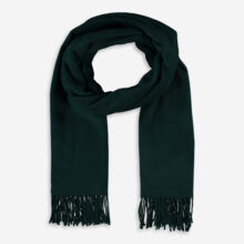 Green Fringed Scarf 43x149cm