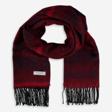 Red Fringed Scarf 43x149cm