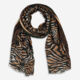 Brown Zebra Scarf 70x180cm - Image 1 - please select to enlarge image