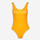 Orange Logo Detail Swimsuit  - Image 1 - please select to enlarge image