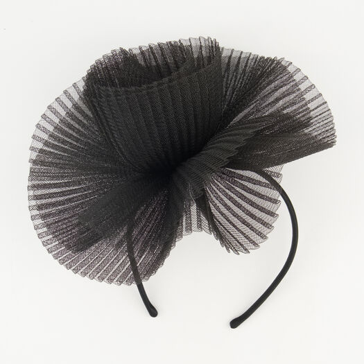 Phase Eight Black Mesh Flower Headband