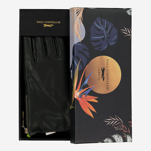 Black Leather Gloves - Image 1 - please select to enlarge image