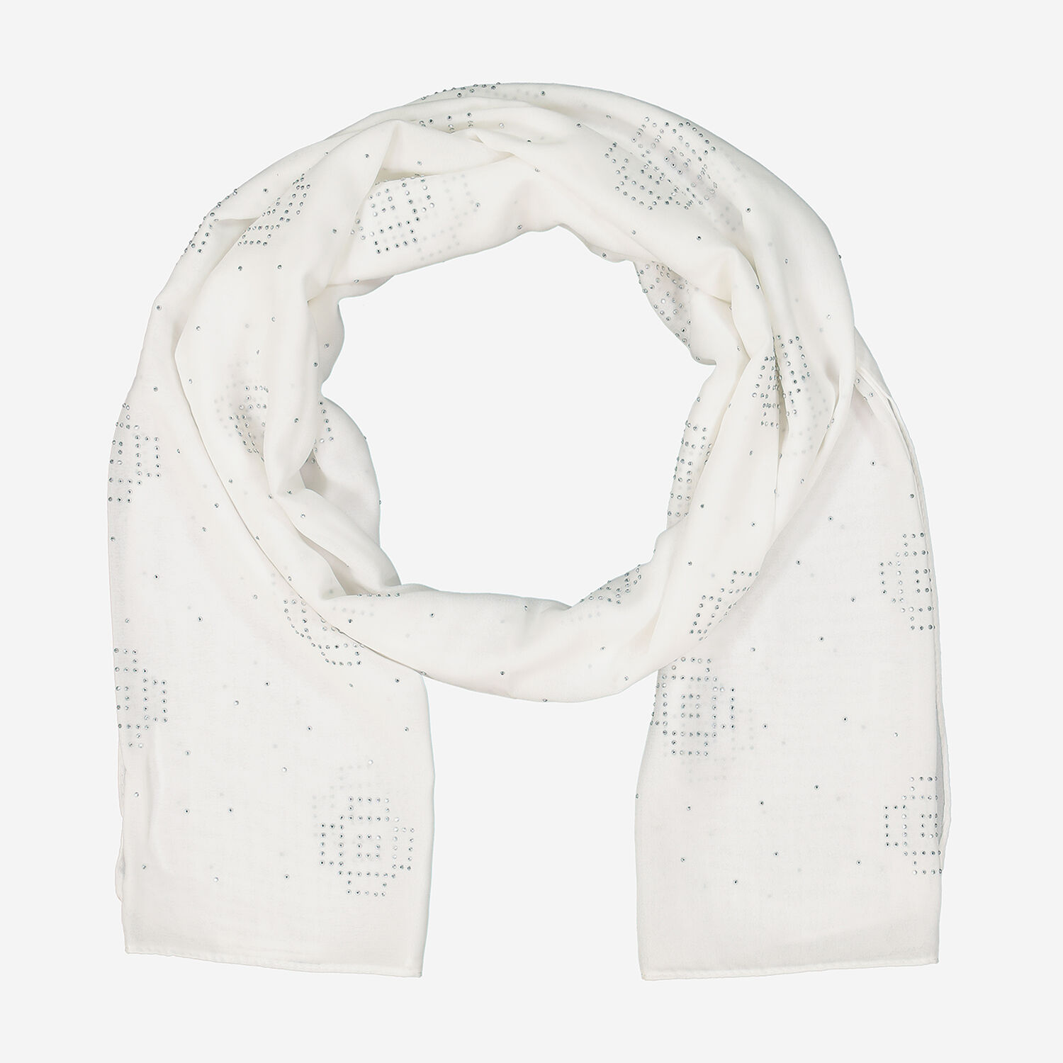 White Rhinestone Shawl Scarf TK Maxx UK - Main Image