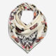 Cream Butterfly Silk Scarf  - Image 1 - please select to enlarge image