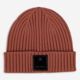 Rust Knitted Wool Beanie  - Image 1 - please select to enlarge image