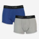 Two Pack Blue & Grey Trunks - Image 1 - please select to enlarge image