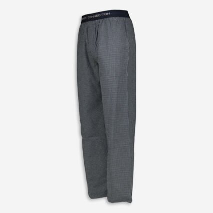 Navy Woven Lounge Trousers  - Image 1 - please select to enlarge image