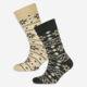 Two Pack Beige & Grey Thermal Socks - Image 1 - please select to enlarge image