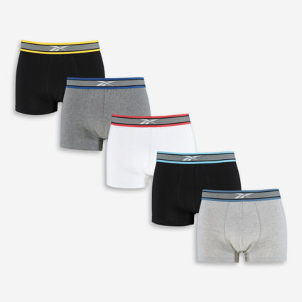 Five Pack Multicoloured Performance Trunks  - Image 1 - please select to enlarge image